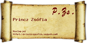 Princz Zsófia névjegykártya